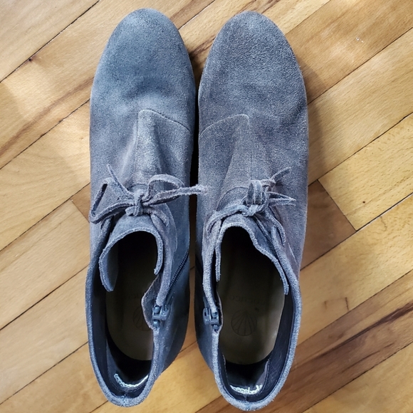 COCLICO Taupe Suede Wooden Platform Ankle Boots, EU 40 - Picture 14 of 14